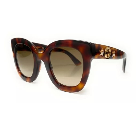 Gucci Women's Havana Brown Authentic Sunglasses - Picture 1 of 3